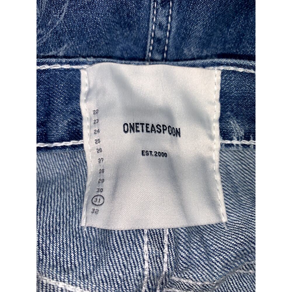 One Teaspoon Women's Malibu Blue Bandits‎ Low Waist Denim Shorts Size 31 - Picture 10 of 14